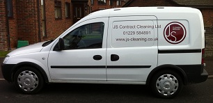 JS Contract Cleaning Van Signwriting