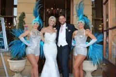 Vegas-Showgirls-wedding-blue-silver